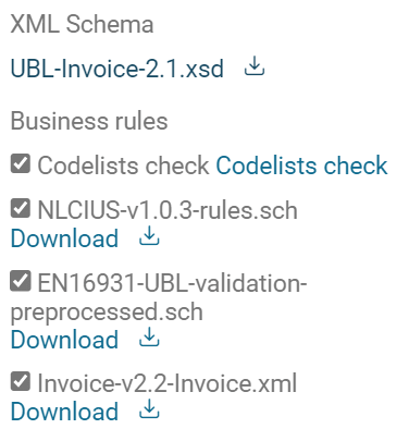 Schema and business rule sets selection